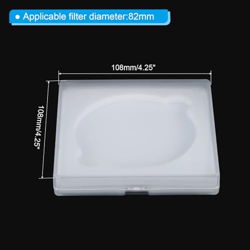 82mm Lens Filter Case, 1st Camera Filter Case Portable Lens Filter Box Waterbestendig Stofdicht Kunststof voor Fotografie Filter Opslag