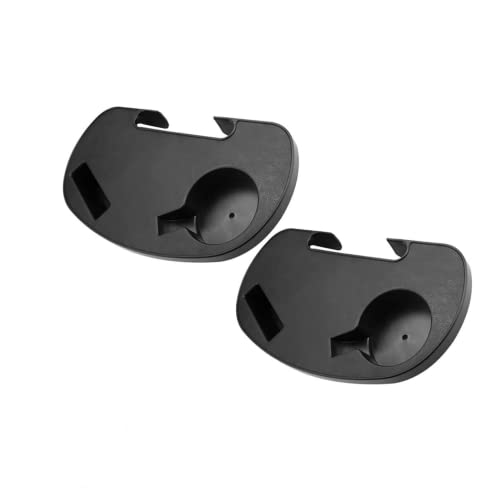 Cup houder voor stoel arm, 2 stuks stoelbeker houder tray stand klem, klem op zijtafels zwarte beker houder voor stoel arm zon ligstoelen, kampeerstoelen, visstoelen, tubulair