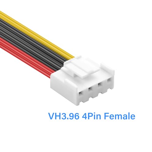 4-Pin to 15-Pin SATA Power Adapter Cable, 18AWG VH3.96, 4-Pin Bus to 90° Dual Y-Type SATA Power Adapter Cable - (30cm + 20cm) 4