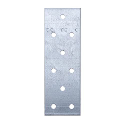 Verbindingsplaat Koppelplaat Galvanized 40x120x2mm Sleeper Connecting Plate Universal Brackets voor het bevestigen van hout Verbinden Reparatie Connector (10st) 3