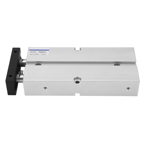 Air Cilinder Pneumatische 2 Piston, Stroke 75mm Bore 20mm Double Shaft Double Acting 0-1.0MPa, TN20 X 75-S Double Rod Double Schachtcilinder