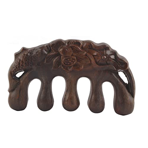 Meridian Wide Tooth Massage Comb, Green Sandalwood Hoofd Hoofd Scalp Massage Comb Thai Massager Maderotherapie voor nek schouder hand