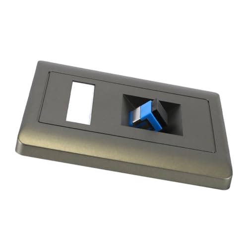 Grijze 86-type schuine SC glasvezel wandplaat met één armen, hoogwaardige netwerkaccessoire voor binnen- en buitenland 4