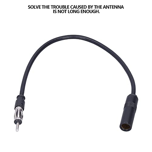 Car Antenna Extender, Universal Car Antenna Extension Cable FM Antenna Extender Extension Cord Car Accessory Black Radio Delen Radiodelen 3