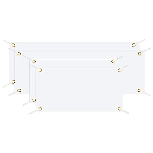 Grote Blanco Banner en tekenen, 4 stuks Polyester Sublimatie Banners met Hangende Touw voor Business Outdoor Wall Vlag Schilderbare DIY Banner tekenen, Wit 2x4 Voeten, 2x6 Voeten