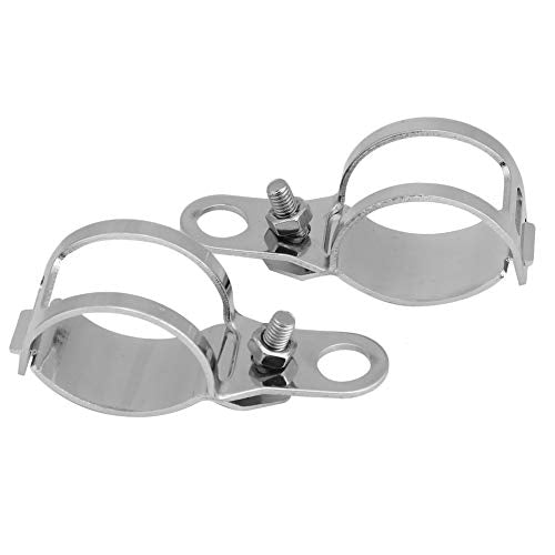 2Scs Motorfiets Turn Light Mount Bracket, geschikt voor 30-45mm front vork scooter, duurzame montage beugel voor motorfiets Turn Lights (zilver) 5