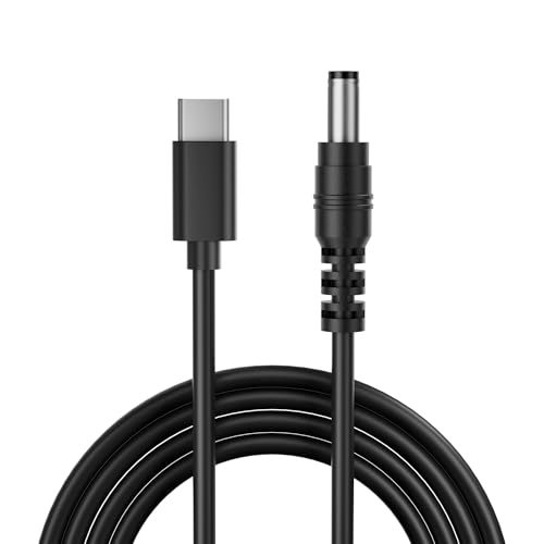 USB C naar DC Laadkabel 5.5mm x 2.1mm 4.9Feet PD 65W 20V Type-C Vrouwelijke invoer naar DC-uitvoer voor Router, Laptop Etc 12 Volt DC Device Voeding