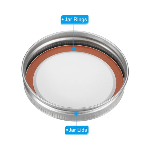 70mm Plain Mond Iron Mason Jar deksels, 1Set/6 Pack Split-Type Canning Jars Caps voor Keukenopslag 4