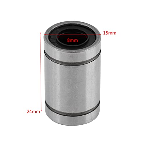 10st LM8UU 8mm Roulement à Billes Linéaire Double Bague Scellée pour Rod 3D Imprimente CNC Vissen