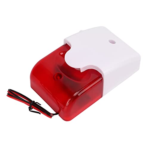Geluid licht alarm, bekabelde strobe sirene, verstelbare schokbestendig Veiligheidswaarschuwingsapparaat - Flash rood licht en meer dan 110db High Decibel Buzzer Design (220V)