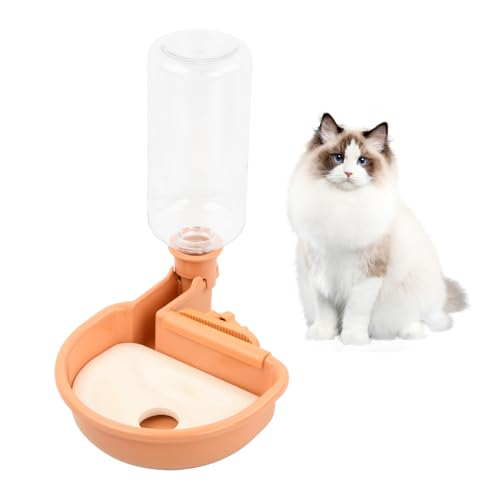 Hondenkooi Waterfles, Hondenwater Dispenser, 480ml Honden Drinkfles, Honden Drink Fontein, Automatische Water Bowl voor Kat Honden Konijn, Dier (Grijs)