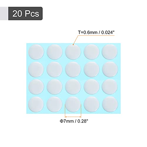 Ronde muis voeten schaatsen pads 0.6mm voor gaming muis voeten vervanging wit 20 stuks