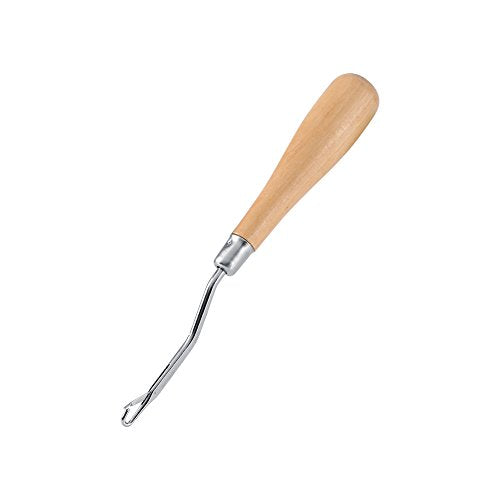 Houten handvat Latch Haak gereedschap voor het maken van tapijt 15,8cm haak haak haak trekker met metalen shank, Ergonomisch handwerk gereedschap voor Canvas Mats, Chunky breien Reparatie