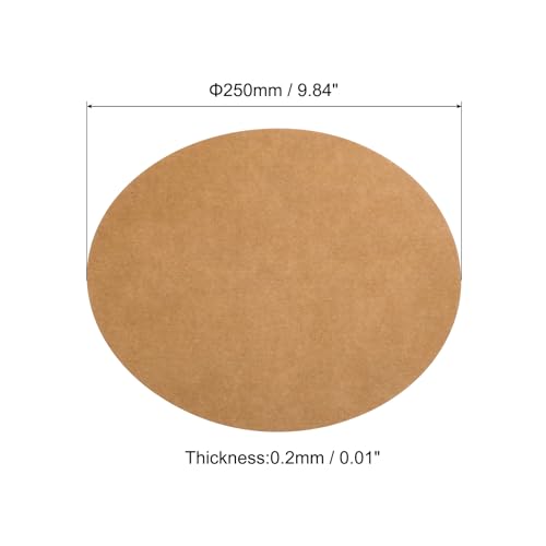 9,8 inch rond kartonpapier, 40 stuks 200 g/m2 dikke blanco schijfcirkels plakjes voor doe-het-zelf ambachtelijke kunst schilderijen schrijven, bruin