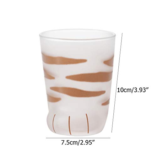Kat pootjes glazen beker, mok met kat pootjes motief mok kantoor koffie mok ontbijt melk glazen beker