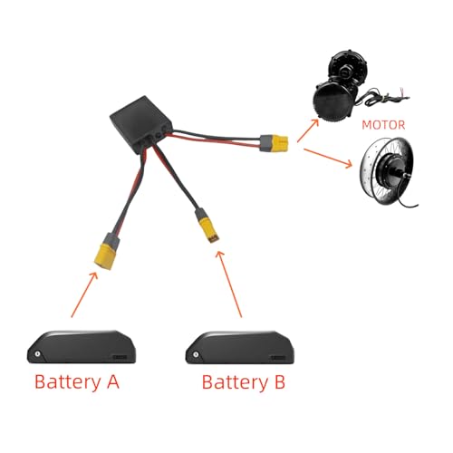 Verbeterde Power Dual Battery Pack Switch Balancer, XT60 Interface Dual Battery Discharge Converter DC20-80V voor 250-3000W Motor 3