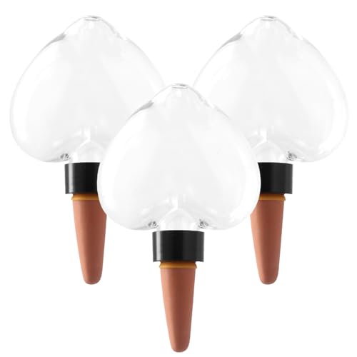 3 stuks Irrigatieballen, Planten Irrigatie 200 ml, Waterdispenser Planten, Potplanten, Zelfbesproeiing, Kleine planten, Waterende Ballen voor binnen en buiten, Potplanten (Hart)