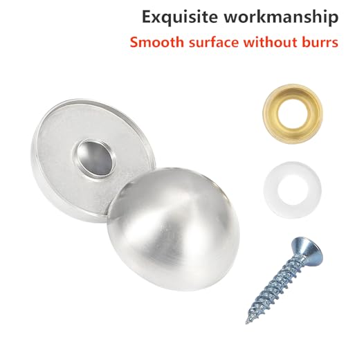 8PCS sign standoff schroeven, glas standoff bevestigingen, 304 roestvrij stalen spiegelnagels, decoratieve kap metalen spijker, reclame schroef voor bewegwijzering display, spiegel, 20mm 3