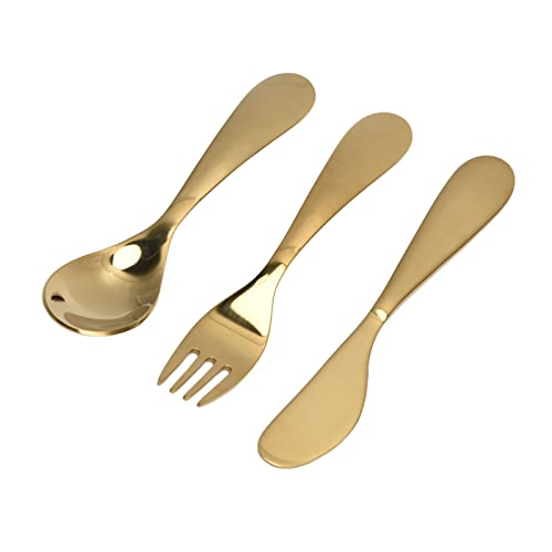 304 Mes Fork Spoon Roestvrij stalen Keuken Tafelgerei Set Kindersets Gouden Set Goud, Goud, Modern / Hedendaags