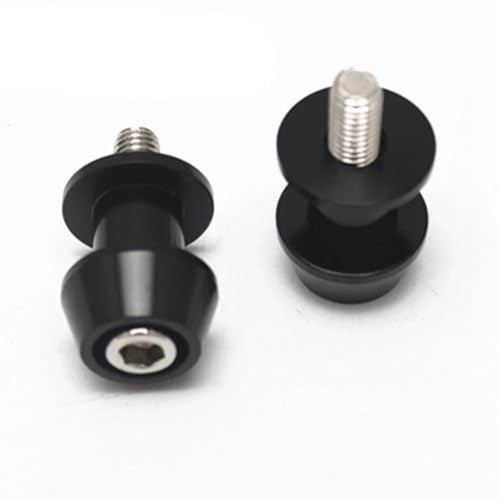 Swing Arm Spool 8/10mm Motorfiets CNC Aluminium Swing Arm Spool Sliders Stand Swingarm Spools (10MM Zwart) 3