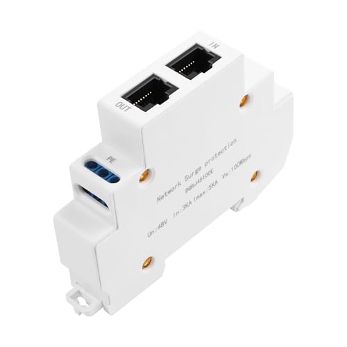 DIN-Rail Ethernet Surge Protector 100Mbps POE Surge Protector 1-2-3-6 voor Switch, Router, Surveillance Camera, Netwerkapparatuur - Eenvoudige montage op DIN Rail 36m m