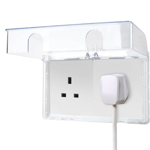 Transparante Socket Covers Box Proofing Safety Socket Covers, 86 Type Dubbele Positie Beveiliging Socket Protector, Waterdichte Socket Cover voor Home Security