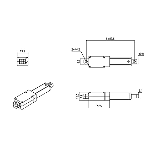Linear Motion Actuators, 50mm Stroke DC 12V Low Noise Interne Terminal Switch Mini Linear Actuator (Broke 50mm-4mm/s-150N) 4