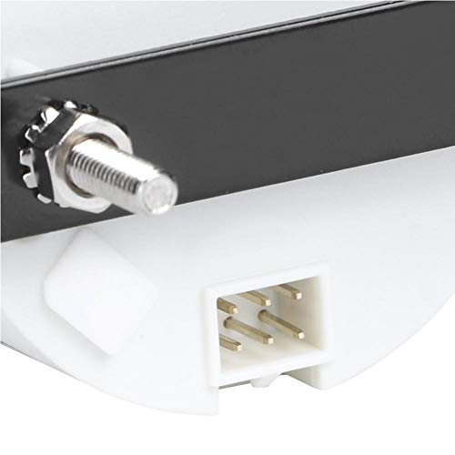 Olieniveaumeter, 52mm/2in Brandstofolietank Metaalweergave Gauge Waterdichte digitale tachometermeter, 0-190ohm Signal Signal Indicator Meter voor Ship Boat Car (Black Dial Silver Frame) 3