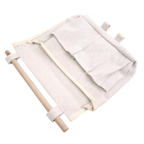 Zee 2 stuks hangen opslagtassen Badkamertassen met haken Grote capaciteit opvouwbare wand opslagtassen opslagtassen met 3 appartementen voor thuis, kantoor, RV (Beige)