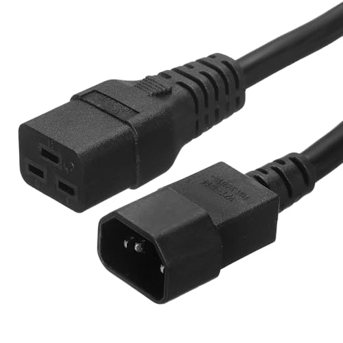 AC Power Cord 3 Pole C14 Plug naar C19 Bus 1.5mm2 3m 9,8ft 250V 10A 16A PDU Extension Cable voor Laptop Electronics Computer Printer Radio Monitor