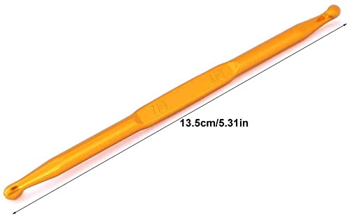 Dubbele eindige haak haken 8Pcs Golden Alumina dubbele einde haak haak haak breinaalden set weave Craft