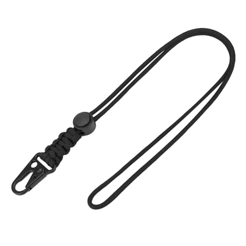 Verstelbare Paracord Lanyard sleutelhanger ketting met zware HK Clip ID badge houder sleutelhanger Whistle Cord voor Outdoor Wandelen Camping Office gebruik