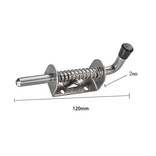 Tool Animal Bolt, Spring Bolts Heavy Steel Spring Latch voor Garage, Stable Barn Door 120mm Splinter