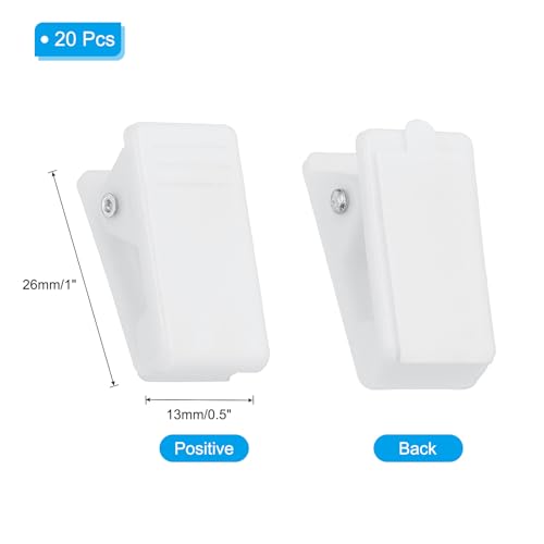 Zelfklevende Clips, 20 st Plastic Mini Rechthoekige Tapestry Hanger Sticky Clips Wall Clips Photo Clip voor Papier Poster Foto Hangend Kantoor Huis, Wit