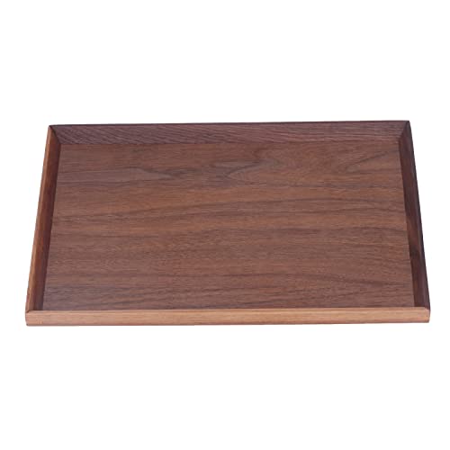 Houten tray, 30/35/40cm Bruine rechthoek Tafelgerei Platter Square Walnut Houten decoratie Fruit Thee Koffiebord voor Restaurant Home Bar(40x30cm)