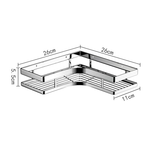 Roestvrij stalen doucherek, zonder boren, voor badkamer organisatie