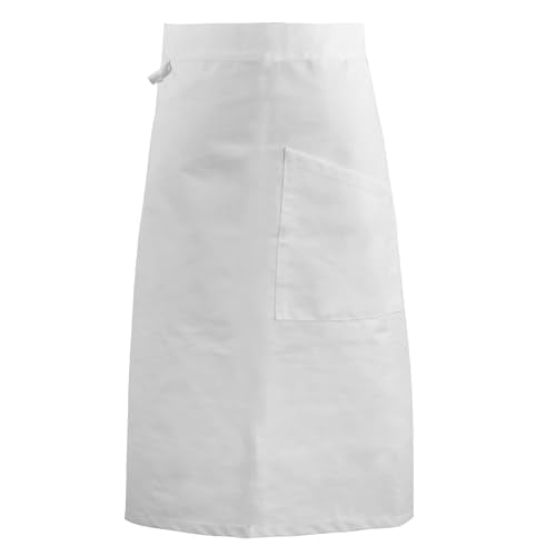 Demi Heren Keukenschorten Serveerschorten met Pockets Unisex Restaurant Lange Waterdichte Chef Lange Waistschorten voor Servers Bistro Koffiehuis 70 x 70 cm