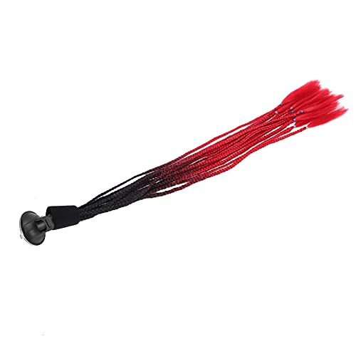Motorhelm Dreadlocks, zuignap, zwart-rood 5