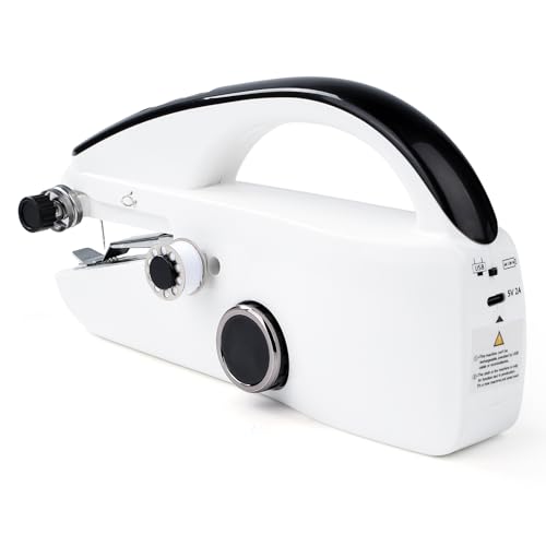Handnaaimachine, draagbare Mini elektrische naaimachine met naaiaccessoires voor beginners, gemakkelijk te bedienen en snel naaien, Geschikt voor doe-het-zelf kleding, cutains, Home Travel