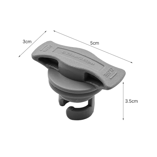 Zee 2 st. Boot Kayak Air Valve Plug Opblaasbare boot Valve Cover Stofdichte Spiraal Air Plugs Vervanging voor Rubber boot Raft Kayak Pool (Grijs) 4