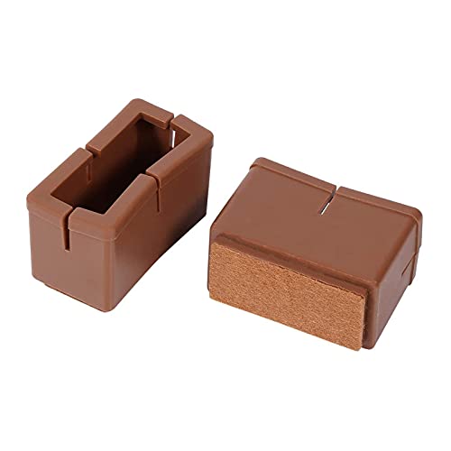8Pcs/Set tafelstoel Beendopjes, Assorted Rechthoek Siliconen vloerbeschermer, Meubilair Tafelvoetdeksels(Koffie)