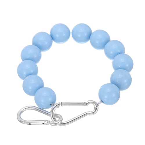 Flagpole Retainer Ring, 12 Kralen Mount Ring Accessoires Houd Vlag dicht bij paal met roestvrij staal Kabel voor binnen Outdoor Flagpole, Blauw