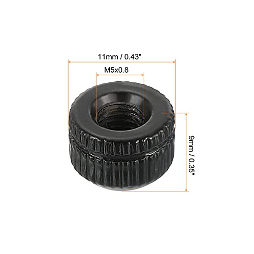 M5 Cap Nut, 25 Packs, Tassels, Noot, Schroefknop, Cap invoegen, Bolt Cover, Vrouwelijke draad, Wiel, Materiaal passen, Lampen, Zwart