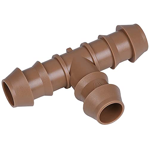 Drip Irrigatie 17mm Barbed Wire Tee koppeling passen, koppeling connectoren voor 1/2 Inch Irrigatie Tube, Drip Line passen voor tuin gazon 25PCS
