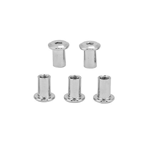Meubels Hex Noten, Platte Noten Hex Noten, Vernikkeld Vernikkelde Vernikkelde Meubels Hex Noten Ronde Hoofd voor het verbinden van Meubels, Banks en Locknuts (M6*15(50 stuks)) 3