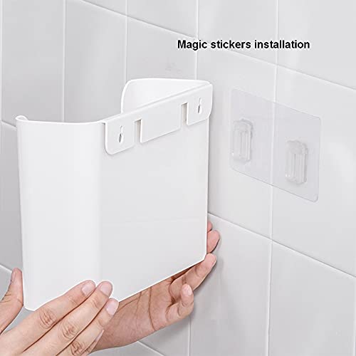 Bedside Bed Organizer opslagrek Zwevende wandschuren Plank Caddy, Stick On Wall Mounted Slaapkamer, Slaapkamer, Kantoor voor glazen, Afstandsbediening, Sleutels, Pens-M 3