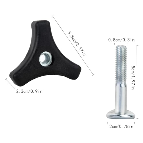 4 st. Gazonmaaier Handle Knobs Nut Bolt, Universal Plastic Lawn Mower Wing Nut en Triple Hoek maaier handvat Bolts grasmaaier onderdelen en accessoires voor de meeste