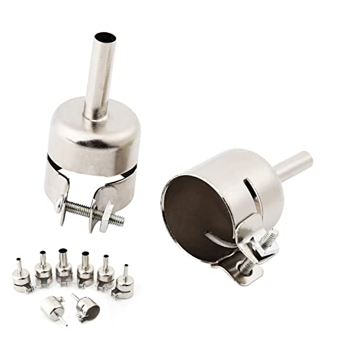 8Pcs/Set Heat Gun Nozzles Kits, Roestvrij stalen nozzles Tips, Lassen Nozzles, voor Hot Air Soldering Station Reparatie (3/4/5/6/7/8/10/12mm)
