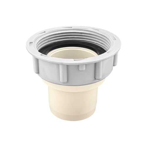 1 stuk gootsteen afvoer leiding connector, 56mm vrouwelijke draad pijp schroef verbinding met afdichting en Ø 40mm stopper