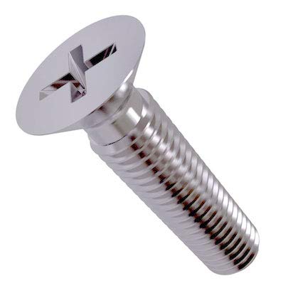 M6x30 Countersunk Head Machine Schroeven, Phillips Head Schroeven, Flat Head, Full Threaded Zink 6mm Gegalvaniseerde Schroef Geschikt voor metaal, Bouw, Installatie, DIY (verpakking van 25)